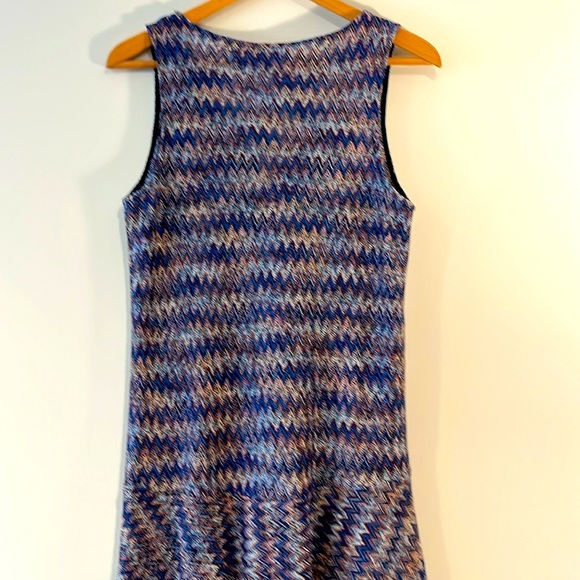 Anthropologie Maeve Westwater Chevron Knit Flowy Dress Sleeveless Blue Purple - Picture 8 of 10